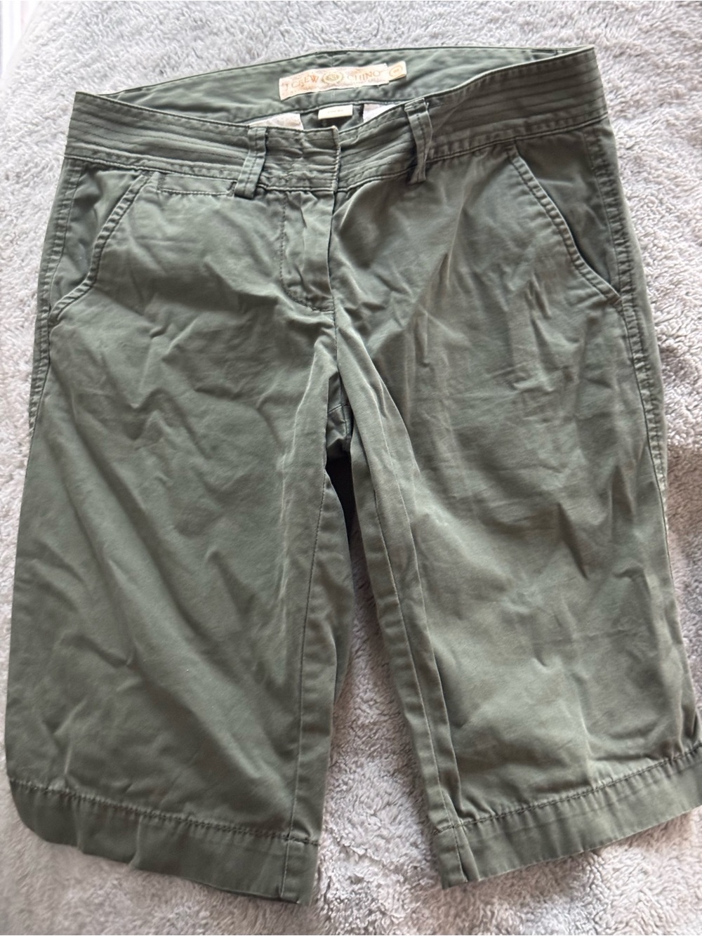 J. Crew Olive Green Flat-Front Men's Shorts